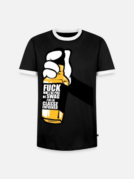 Hand Fuck Swag - T-shirt contrasté Homme - noir/blanc