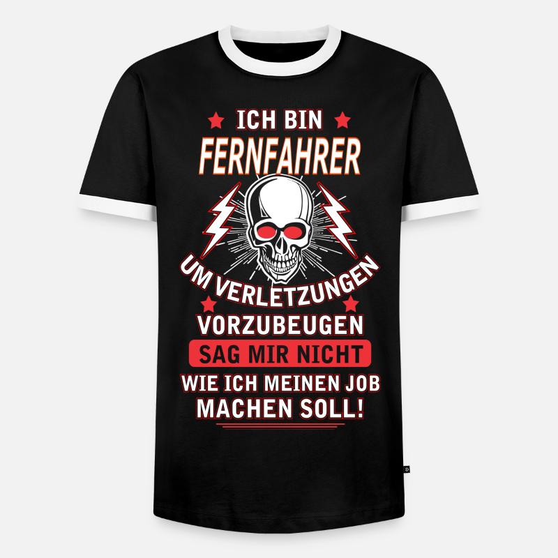 FERNFAHRER - Männer Kontrast-T-Shirt - Schwarz/Weiß