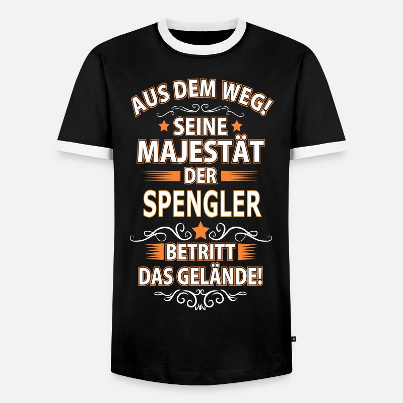 SPENGLER - Männer Kontrast-T-Shirt - Schwarz/Weiß