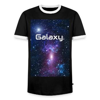 Galaxy Wort Universum Sterne Milchstraße Geschenk - Männer Kontrast-T-Shirt - Schwarz/Weiß - Vorne - AI Model Female 172 light (172cm) & AI Model Male 178 light (178cm)