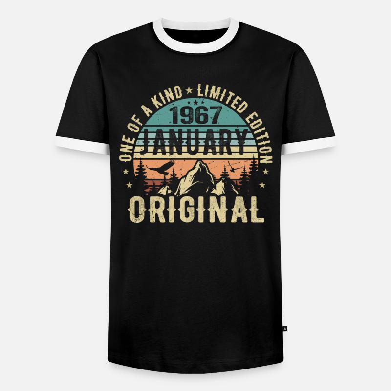Data Set 38 6 - Männer Kontrast-T-Shirt - Schwarz/Weiß