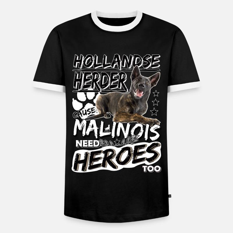 Holländischer Schäferhund – Schäferhund Spruch - Männer Kontrast-T-Shirt - Schwarz/Weiß