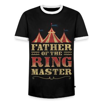 Zirkuszelt Musik Affen Idioten - Männer Kontrast-T-Shirt - Schwarz/Weiß - Vorne - AI Model Female 172 light (172cm) & AI Model Male 178 light (178cm)