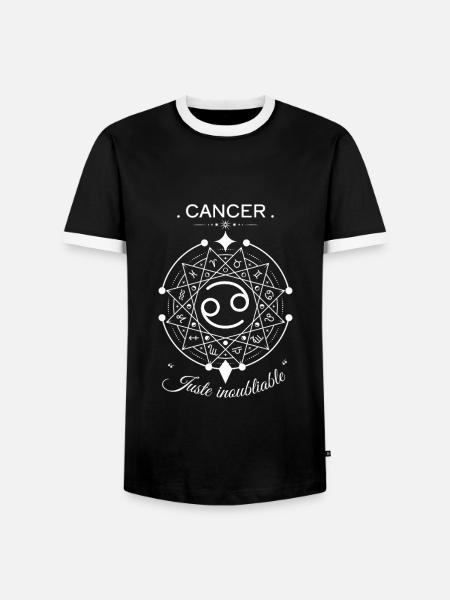 Cancer Juste Inoubliable B - T-shirt contrasté Homme - noir/blanc