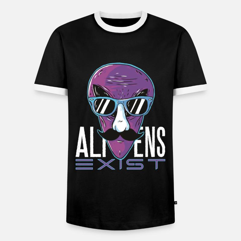 Aliens Exist - Men's Ringer Shirt - black/white