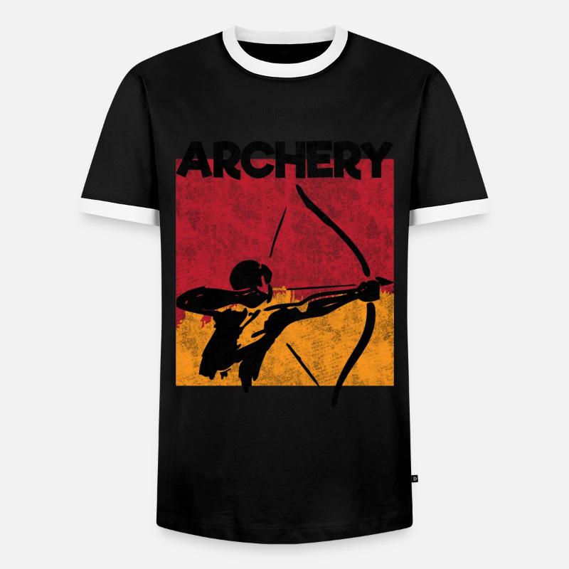 Bogen schießen Pfeil Bogen - Männer Kontrast-T-Shirt - Schwarz/Weiß