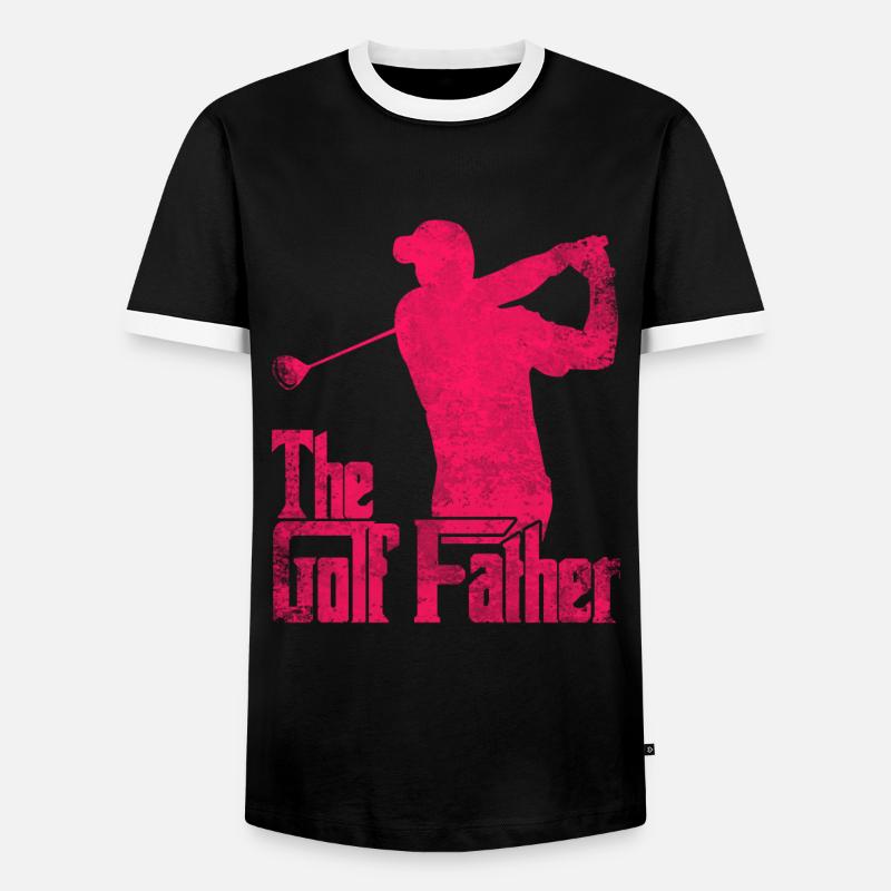 Golf Golfplatz Golfschläger - Männer Kontrast-T-Shirt - Schwarz/Weiß