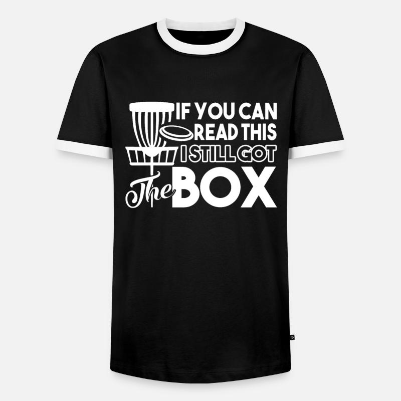 Disc Golf Lustiger Disc Golf - Männer Kontrast-T-Shirt - Schwarz/Weiß