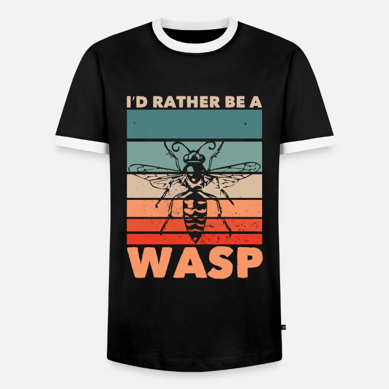 WASP Wasp Wasp Bee - Men's Ringer Shirt - black/white
