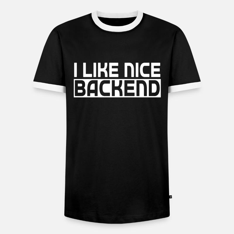 I Like Nice Backend - Männer Kontrast-T-Shirt - Schwarz/Weiß