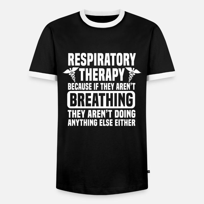 Respiratory Therapy Because - Männer Kontrast-T-Shirt - Schwarz/Weiß