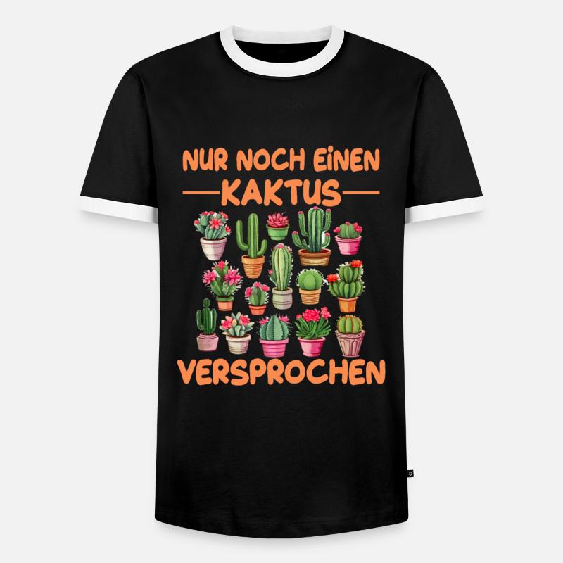 Nur noch einen Kaktus VERSPROCHEN - Männer Kontrast-T-Shirt - Schwarz/Weiß