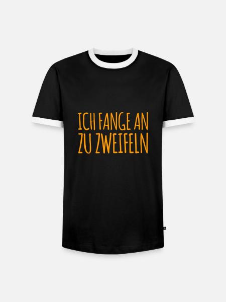 ich bekomme Zweifel - Männer Kontrast-T-Shirt - Schwarz/Weiß
