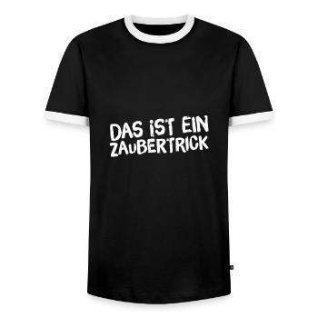 ich kann zaubern - Männer Kontrast-T-Shirt - Schwarz/Weiß - Vorne - AI Model Female 172 light (172cm) & AI Model Male 178 light (178cm)