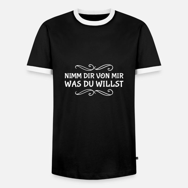 ich bin großzügig - Männer Kontrast-T-Shirt - Schwarz/Weiß