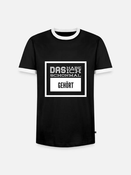 das kenn ich bereits - Männer Kontrast-T-Shirt - Schwarz/Weiß