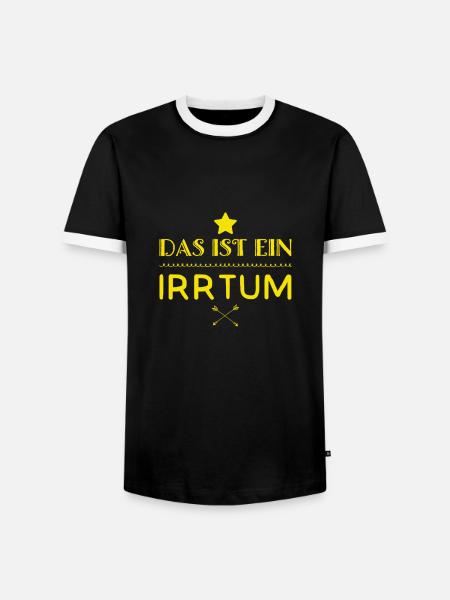 irren ist menschlich - Männer Kontrast-T-Shirt - Schwarz/Weiß