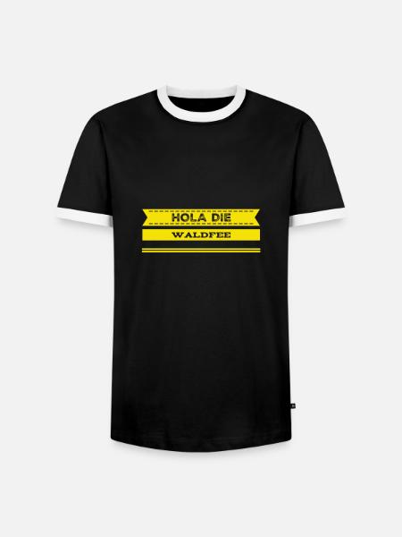 wie überraschend - Männer Kontrast-T-Shirt - Schwarz/Weiß