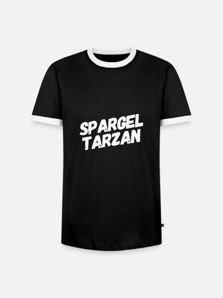 ich bin sehr schlank - Männer Kontrast-T-Shirt - Schwarz/Weiß