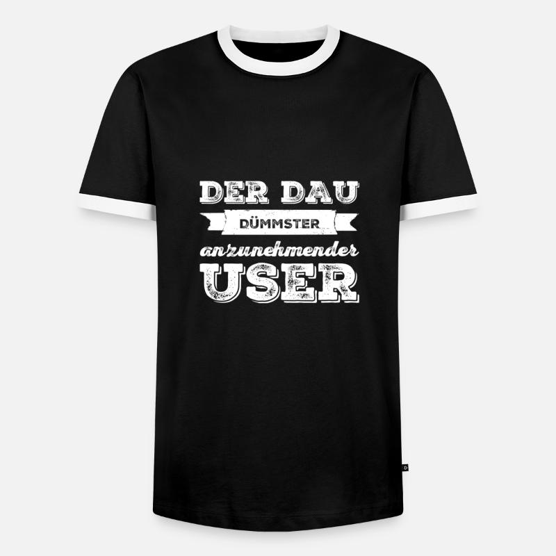 dümmster anzunehmender User - Männer Kontrast-T-Shirt - Schwarz/Weiß