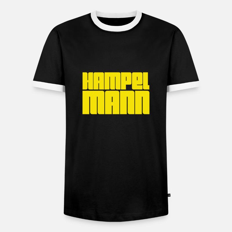 ich bin ein Hampelmann - Männer Kontrast-T-Shirt - Schwarz/Weiß