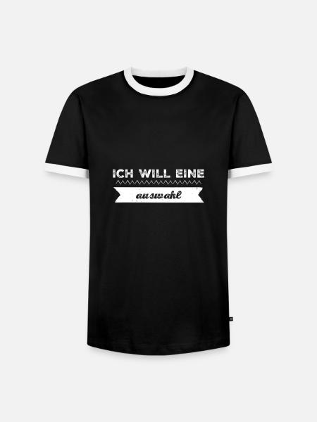 ich möchte wählen - Männer Kontrast-T-Shirt - Schwarz/Weiß