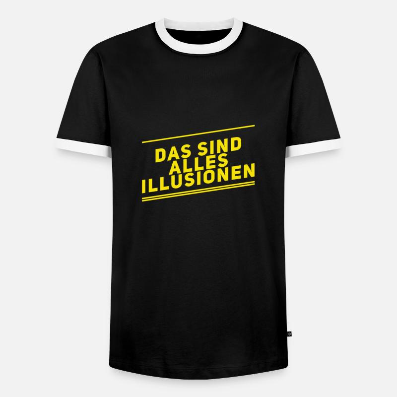 wir werden belogen - Männer Kontrast-T-Shirt - Schwarz/Weiß