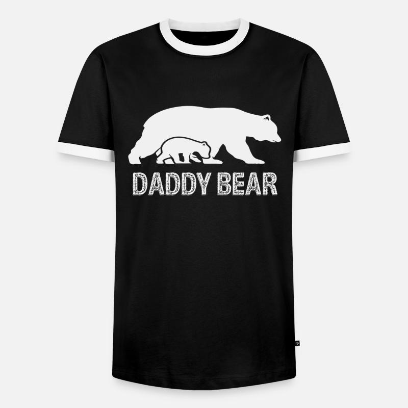 Daddy Bear - Men's Ringer Shirt - black/white