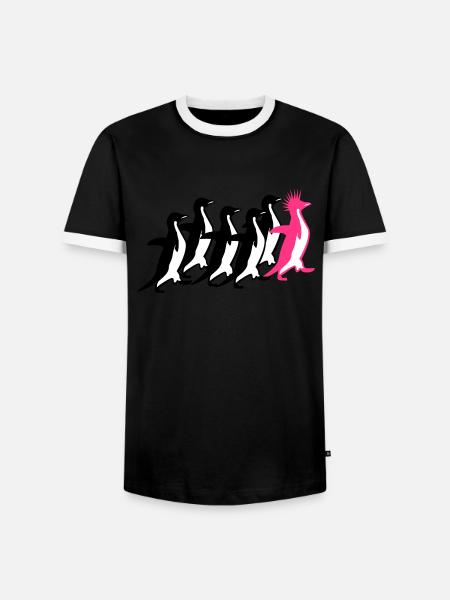 Penguins Pack - Men's Ringer Shirt - black/white