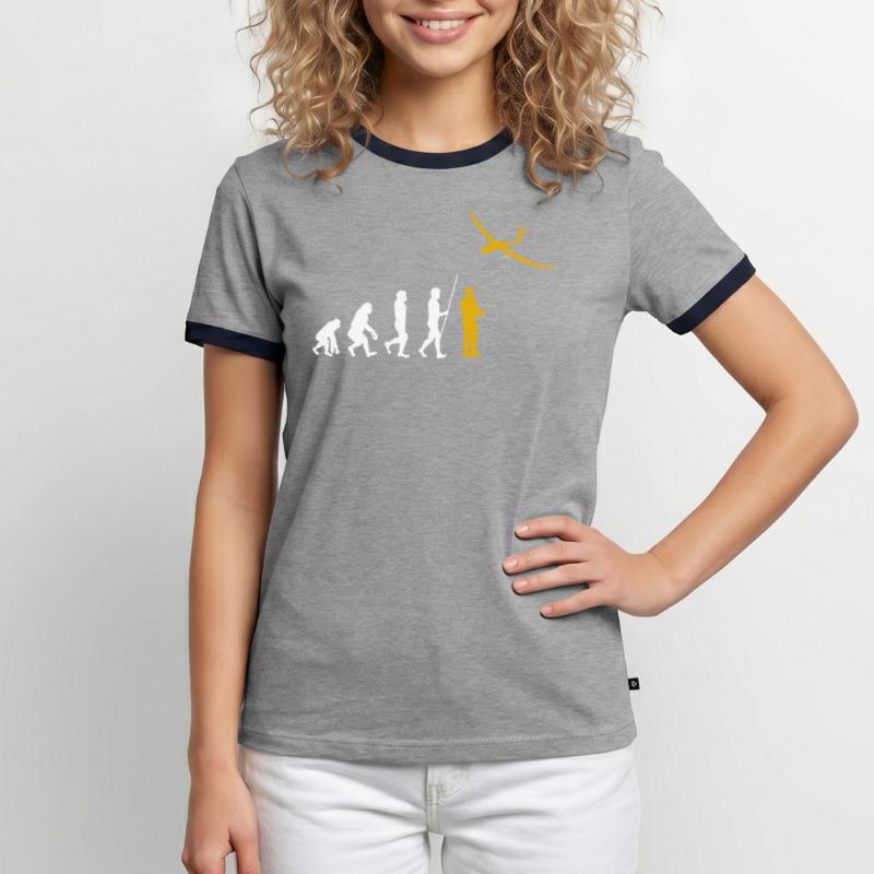 Evolution RC Planeur commandé à distance Modéliser T-shirt contrasté Homme