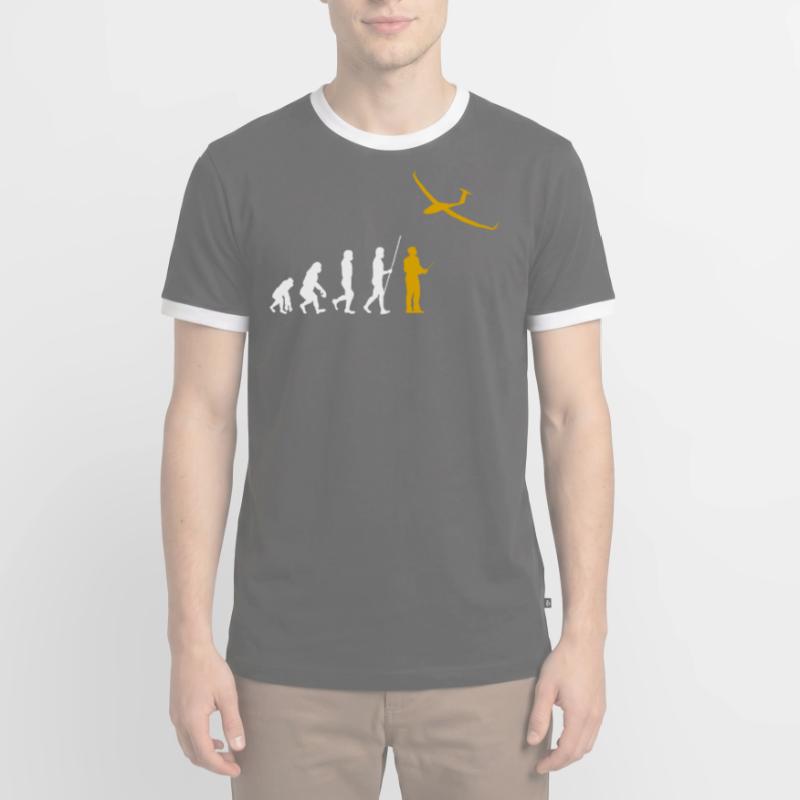 Evolution RC Planeur commandé à distance Modéliser T-shirt contrasté Homme