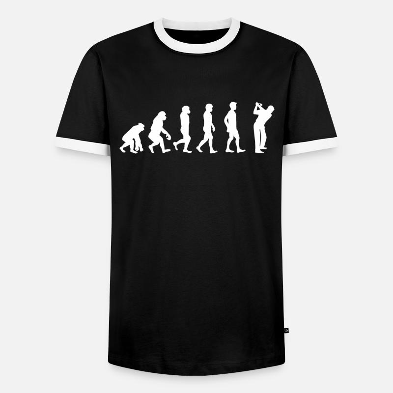 Evolution Golf - Men's Ringer Shirt - black/white