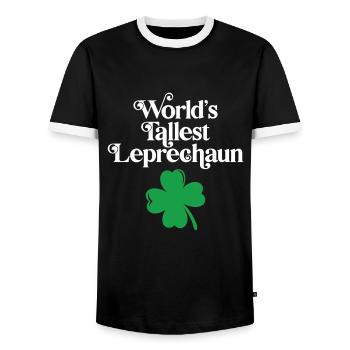 Le plus grand lutin du monde - T-shirt contrasté Homme - noir/blanc - Devant - AI Model Female 172 light (172cm) & AI Model Male 178 light (178cm)