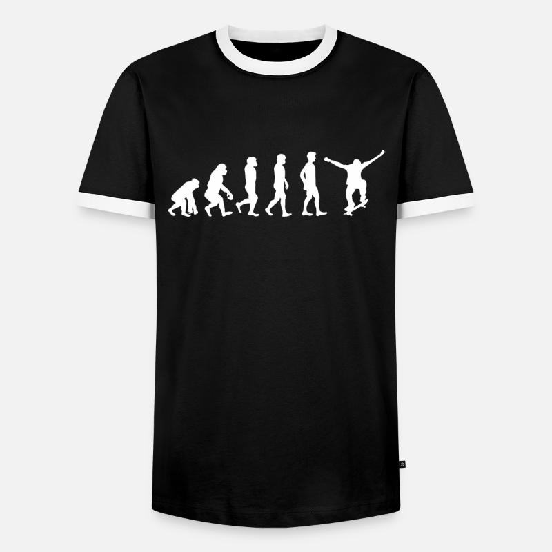 Evolution Skater - Men's Ringer Shirt - black/white