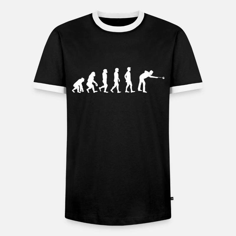 Evolution Billard - T-shirt contrasté Homme - noir/blanc