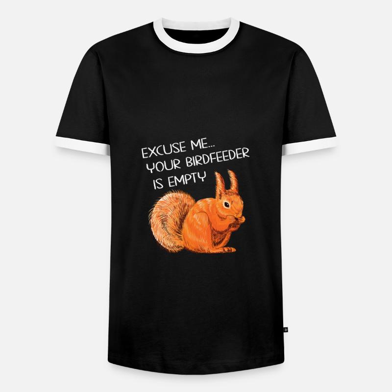 Funny squirrel saying - Men's Ringer Shirt - black/white