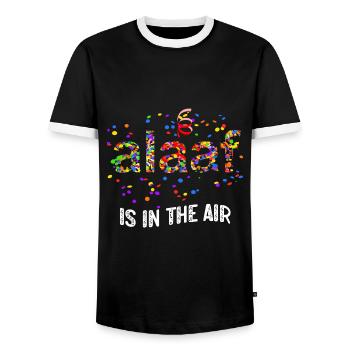Alaaf Is In The Air Need Karneval Lieblingslied - Männer Kontrast-T-Shirt - Schwarz/Weiß - Vorne - AI Model Female 172 light (172cm) & AI Model Male 178 light (178cm)