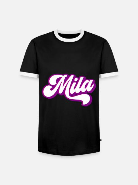 Mila | Colors changeable - Men's Ringer Shirt - black/white