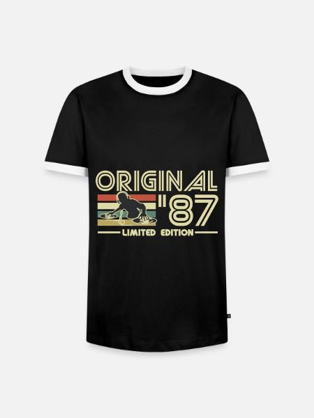 1987 - Men's Ringer Shirt - black/white