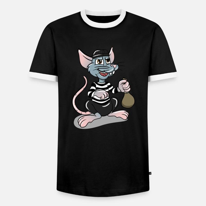Thief Rat - Men's Ringer Shirt - black/white