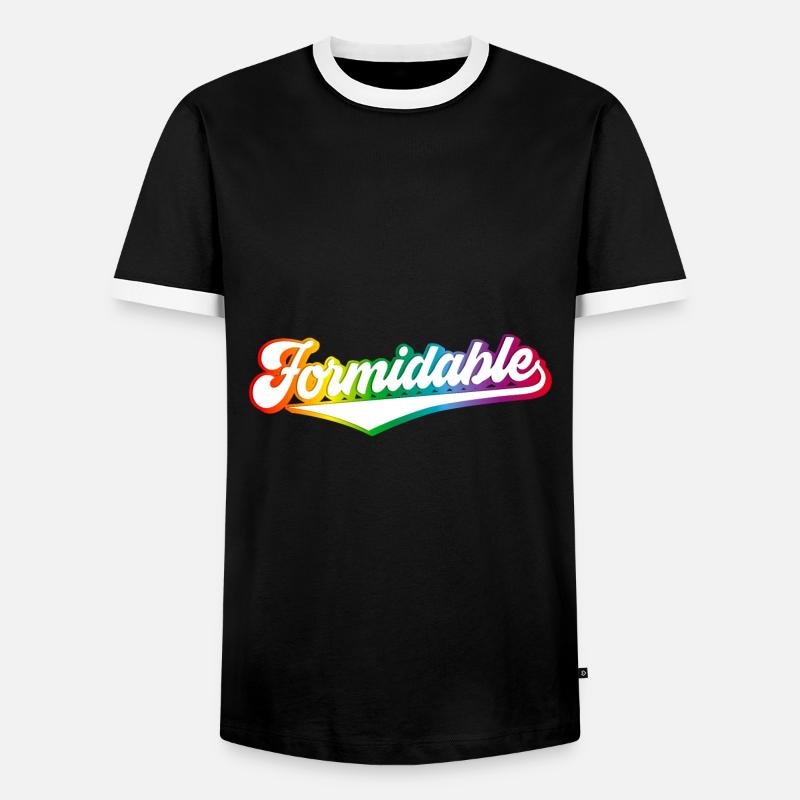 Formidable Regenbogen Power - Männer Kontrast-T-Shirt - Schwarz/Weiß