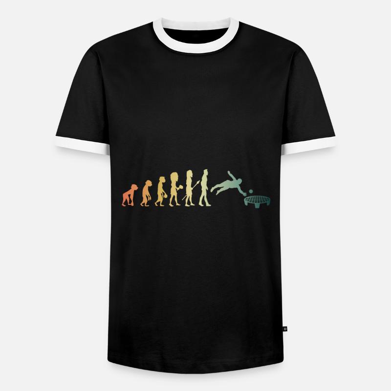 Spikeball - Evolution of Roundnet - Männer Kontrast-T-Shirt - Schwarz/Weiß