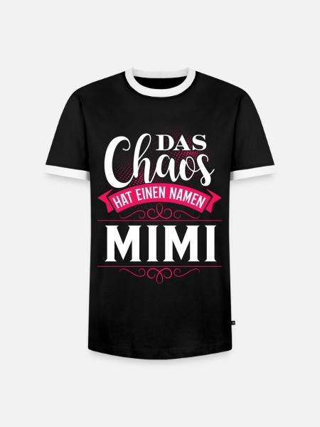 MIMI - chaos - Männer Kontrast-T-Shirt - Schwarz/Weiß