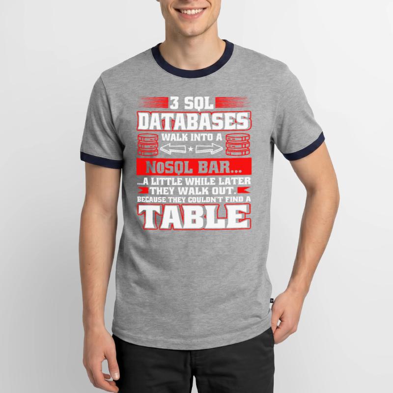 Database Administrator SQL Database Admin T-shirt contrasté Homme