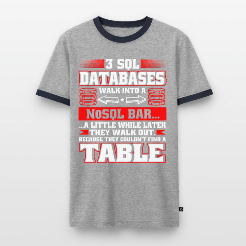 Database Administrator SQL Database Admin T-shirt contrasté Homme