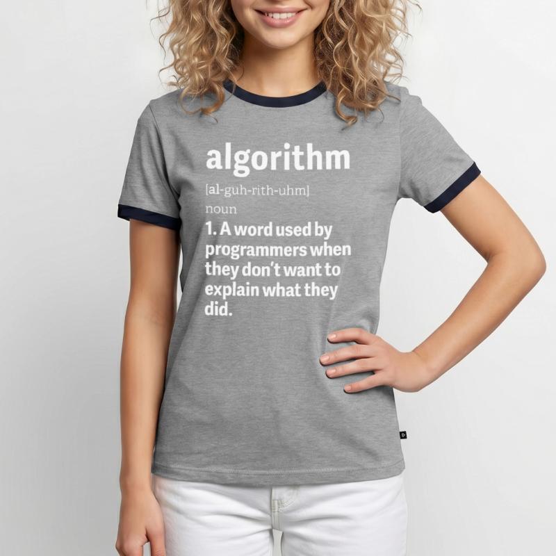 Programmeur problème-Solving Engineering Algorithms T-shirt contrasté Homme