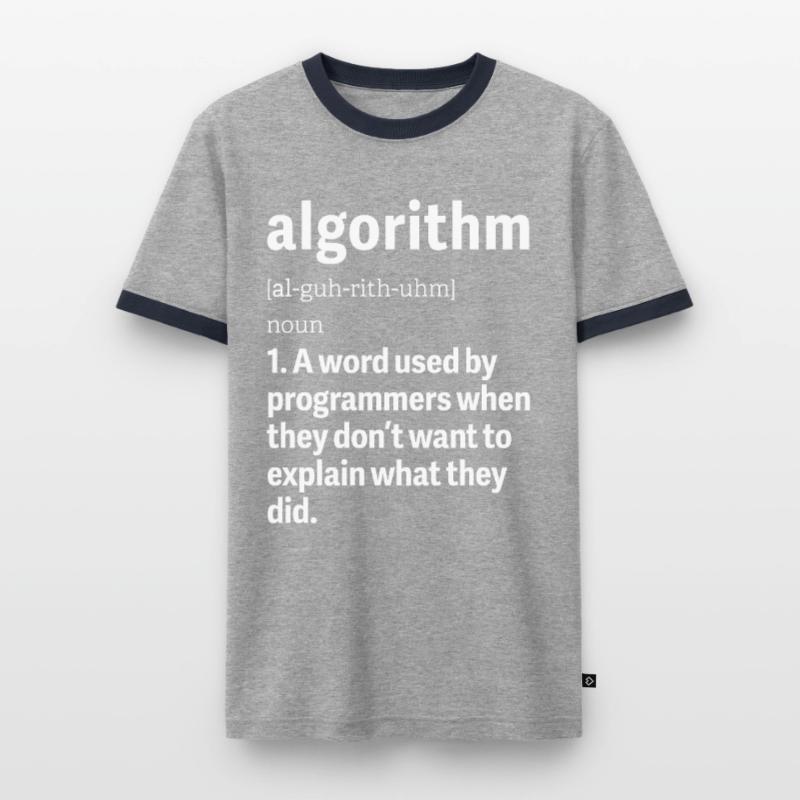 Programmeur problème-Solving Engineering Algorithms T-shirt contrasté Homme