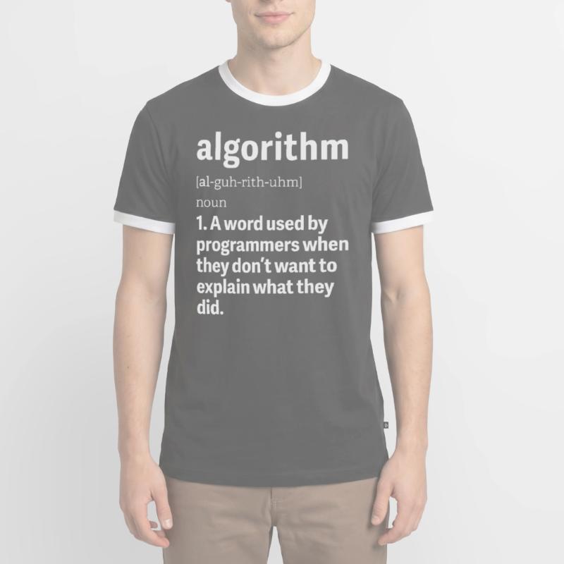 Programmeur problème-Solving Engineering Algorithms T-shirt contrasté Homme