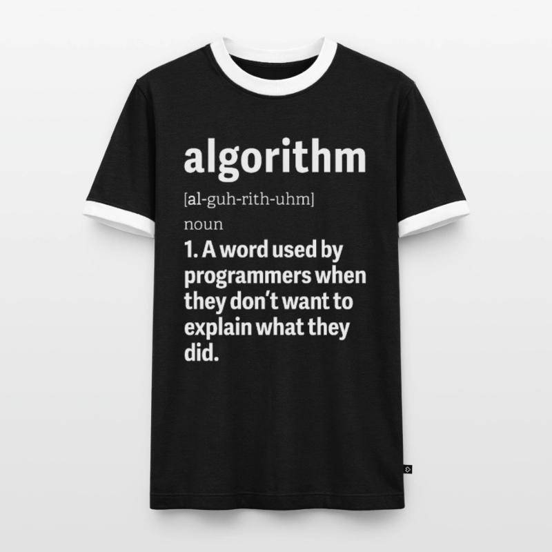 Programmeur problème-Solving Engineering Algorithms T-shirt contrasté Homme
