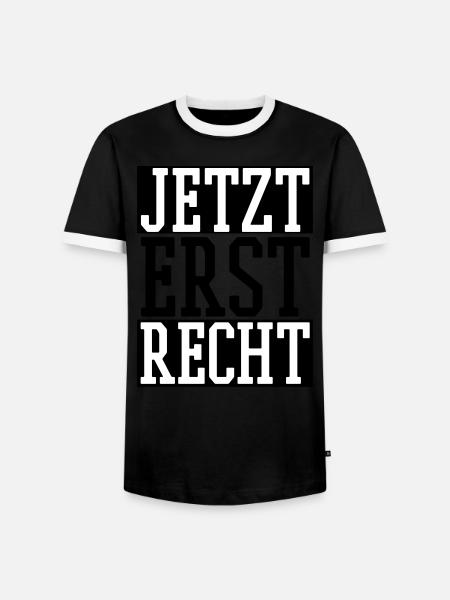 Jetzt erst Recht - Männer Kontrast-T-Shirt - Schwarz/Weiß